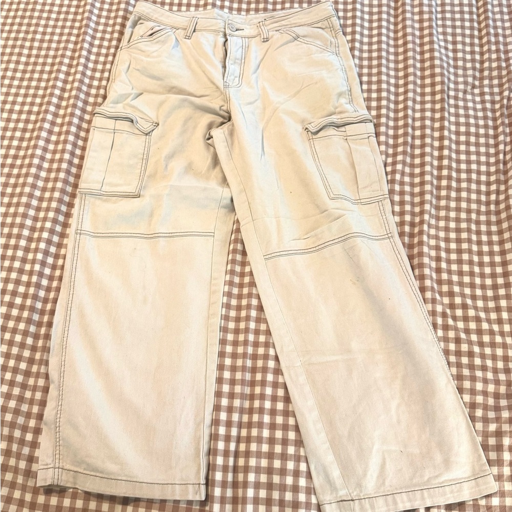 Divided Men's Cargo Pants in Light Beige